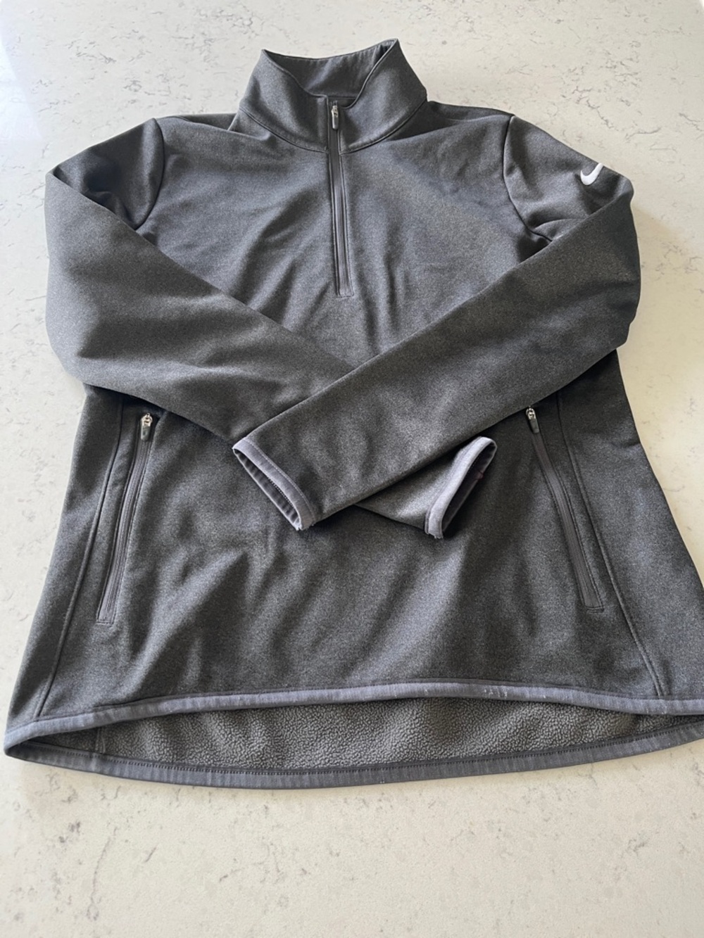 Nike Charcoal Gray Half-Zip Fleece Pullover size Medium